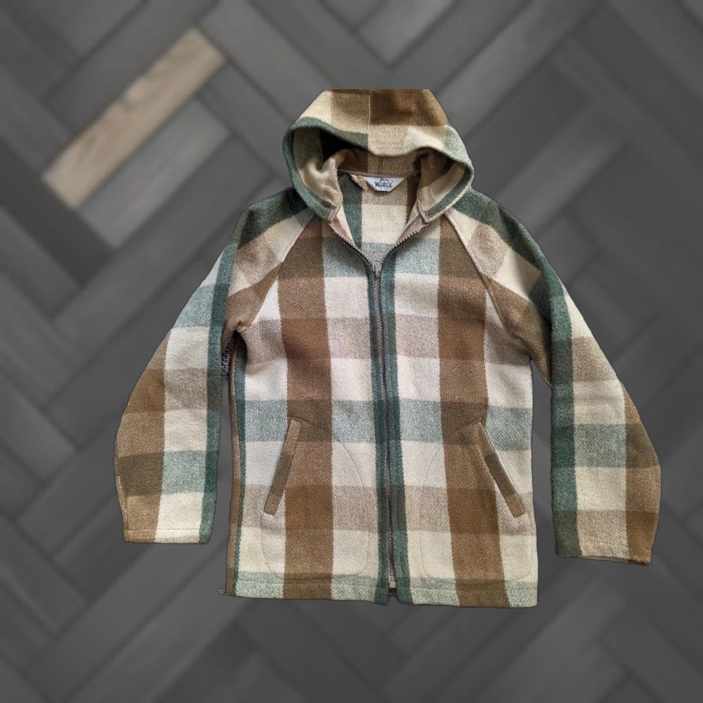 Vintage VINTAGE Woolrich full zip HOODED jacket S Men brown buffalo plaid Wool hoodie 36-38 Size US S / EU 44-46 / 1 - 1 Thumbnail