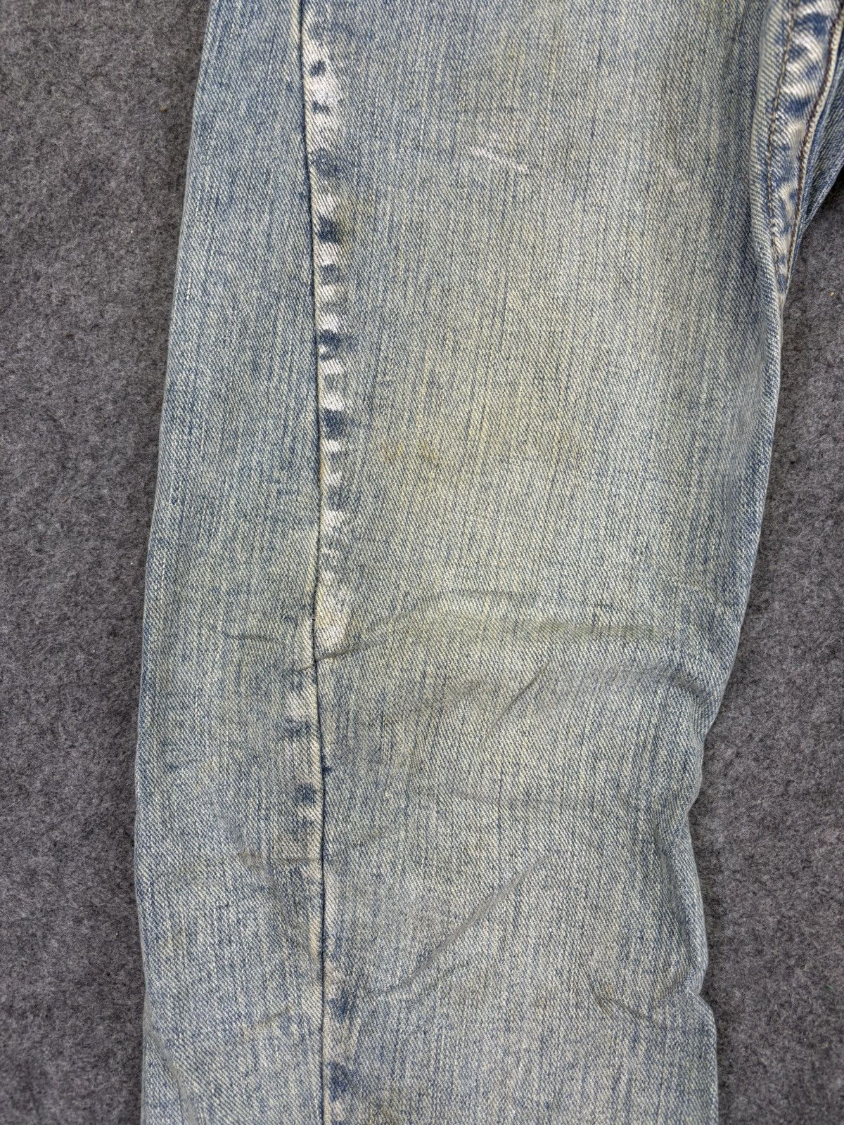 Japanese Brand 💥Twisted Flare Zipper💥Rattle Trap Japan Mudwash Denim K36 Size US 33 - 8 Thumbnail
