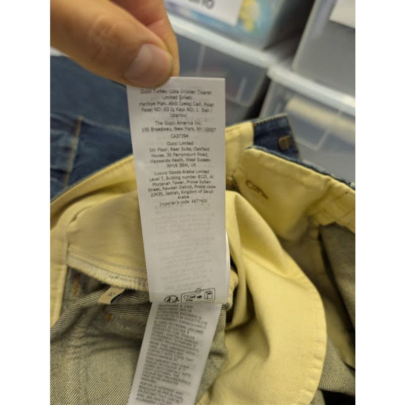 Gucci o1rshd1 Eco-Washed Organic Denim Cargo Pant in Blue / Mix Size US 36 / EU 52 - 21 Thumbnail