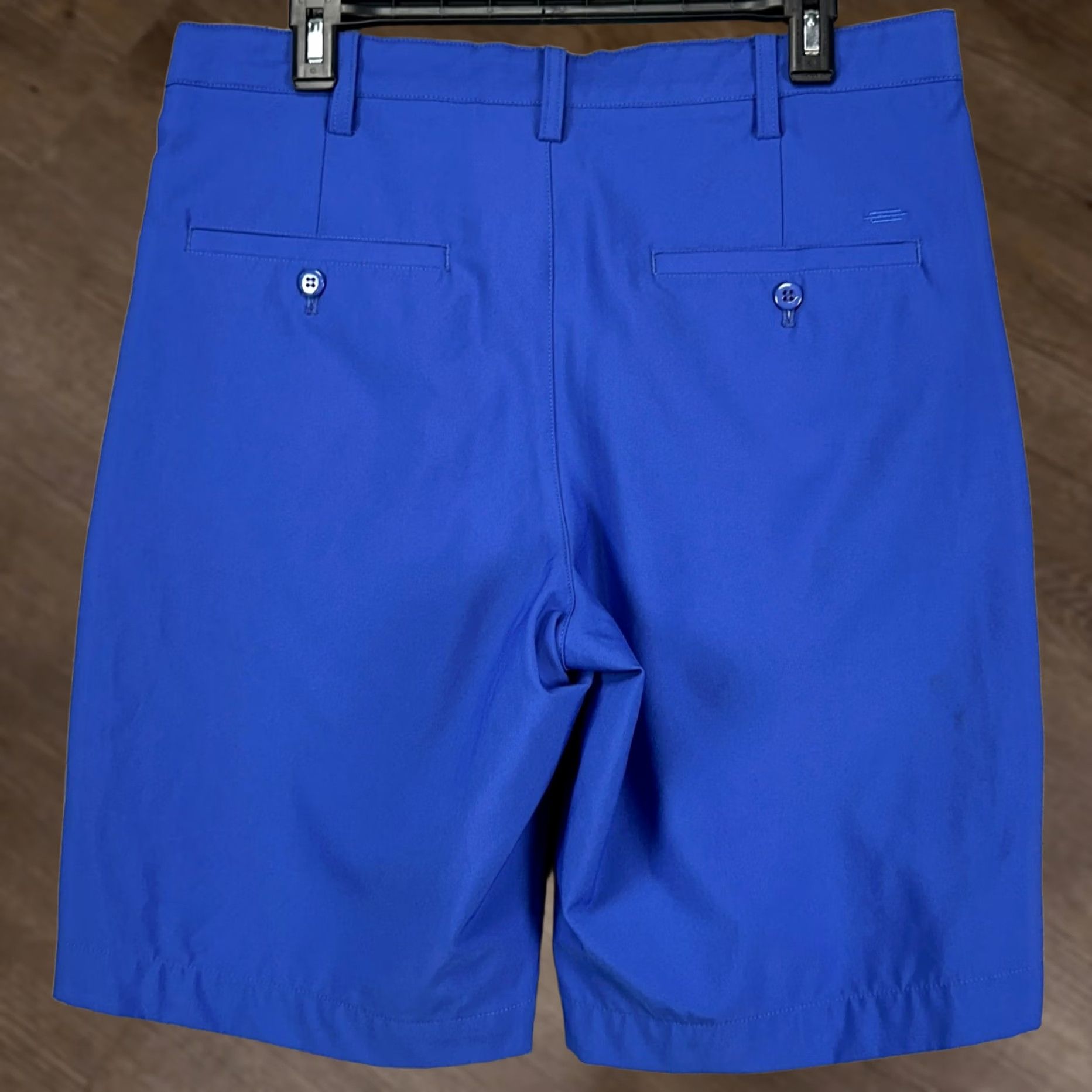 Vintage Carnoustie Mens Chino Shorts 33 Blue Flat Front Pockets Casual Golfing Outdoor Size US 33 - 1 Thumbnail
