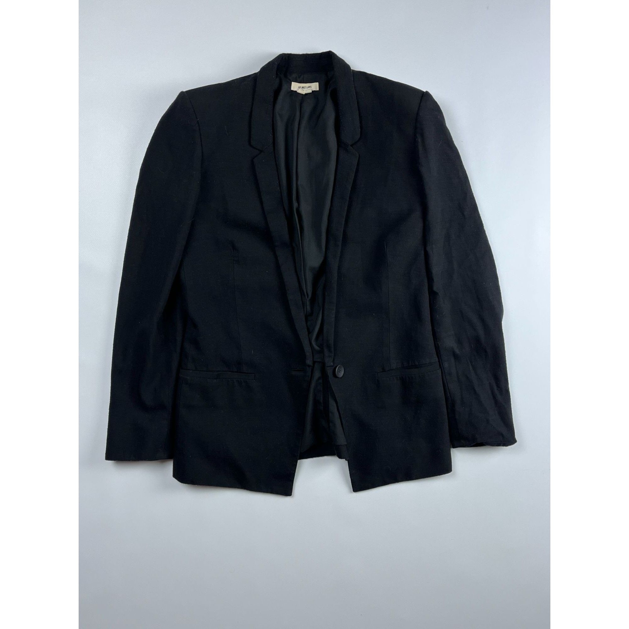 Helmut Lang Helmut Lang Black Blazer Jacket Size 2 Womens Wool Blend Pro Size XS / US 0-2 / IT 36-38 - 1 Thumbnail