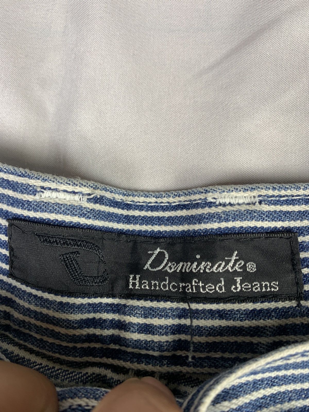Japanese Brand Dominate Japan Hickory Stripes Carpenter Farmers Jeans Pants Size US 33 - 9 Thumbnail