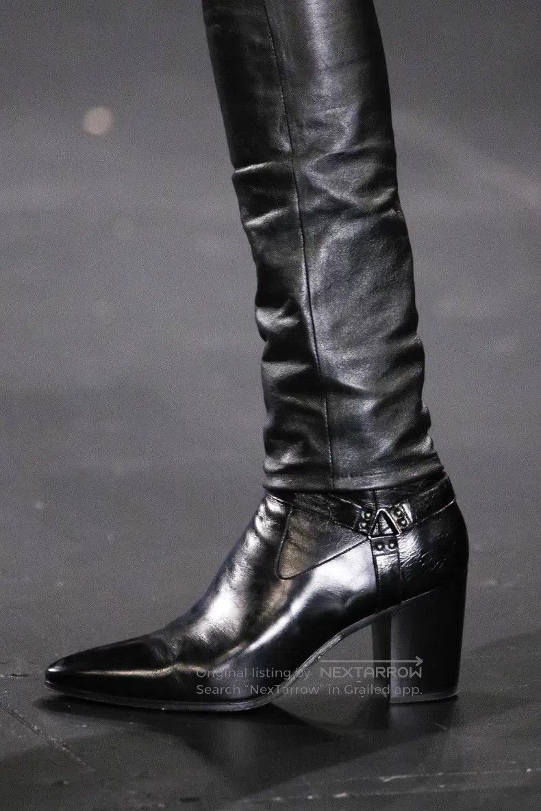 Saint Laurent Paris Saint Laurent Paris Black Leather Pants Size 39" - 8 Thumbnail