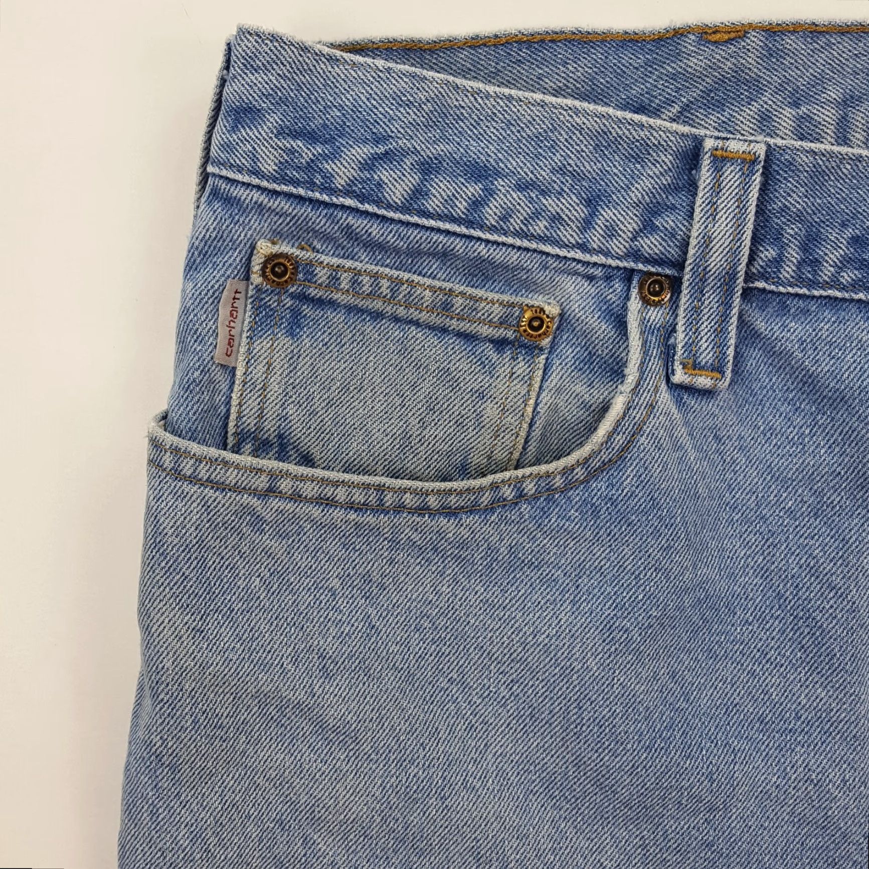 Carhartt Carhartt Jeans B460 Relaxed Fit 40x30 Denim Blue Work Straight Vintage Mens 90s Grunge Retro USA Western Carhartt Logo Navy Blue Jeans Size US 40 / EU 56 - 6 Thumbnail