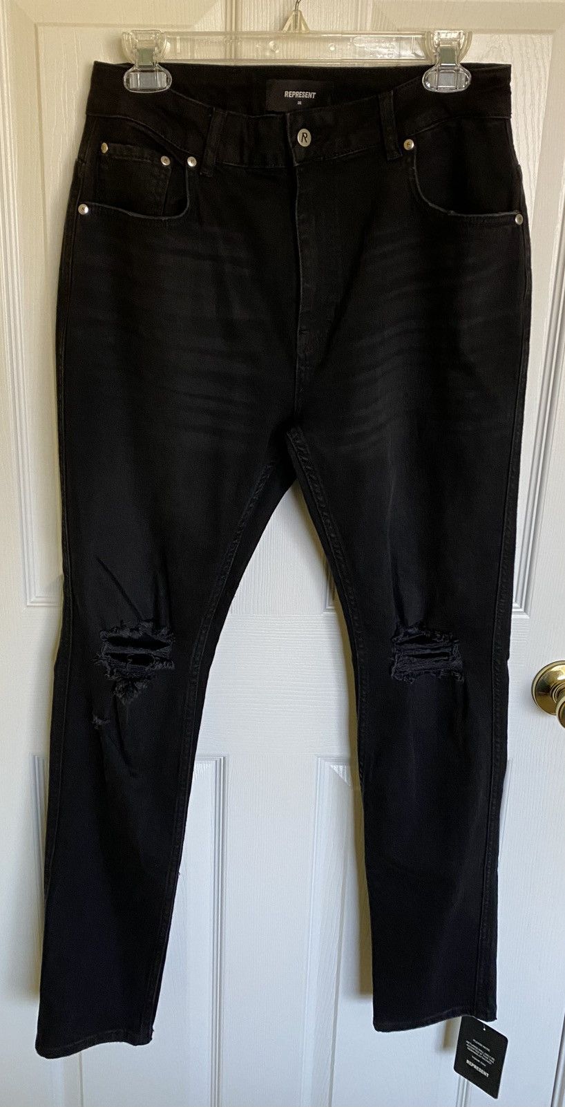 Represent Clo. Represent Clo R1 Destroyer Black Denim Jeans Size 32 Size US 32 / EU 48 - 1 Thumbnail