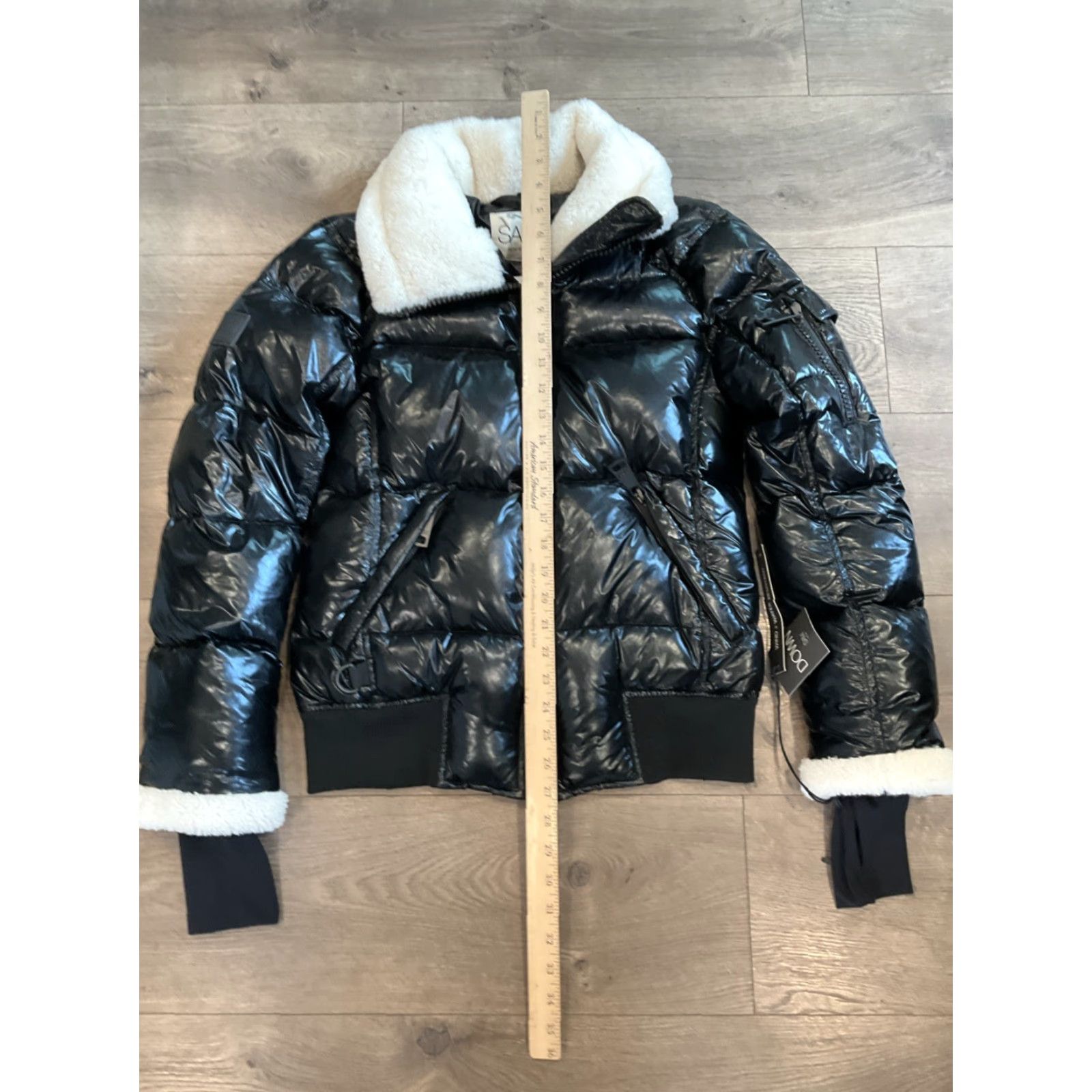 Vintage SAM Nikki Quilted Down Puffer Jacket Bomber Jacket Women L Black Size L / US 10 / IT 46 - 2 Thumbnail