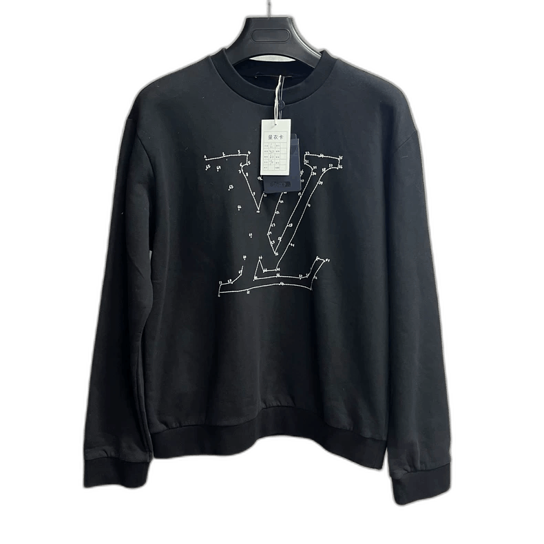 Louis Vuitton Louis Vuitton Black Logo Sweatshirt Size US L / EU 52-54 / 3 - 1 Thumbnail