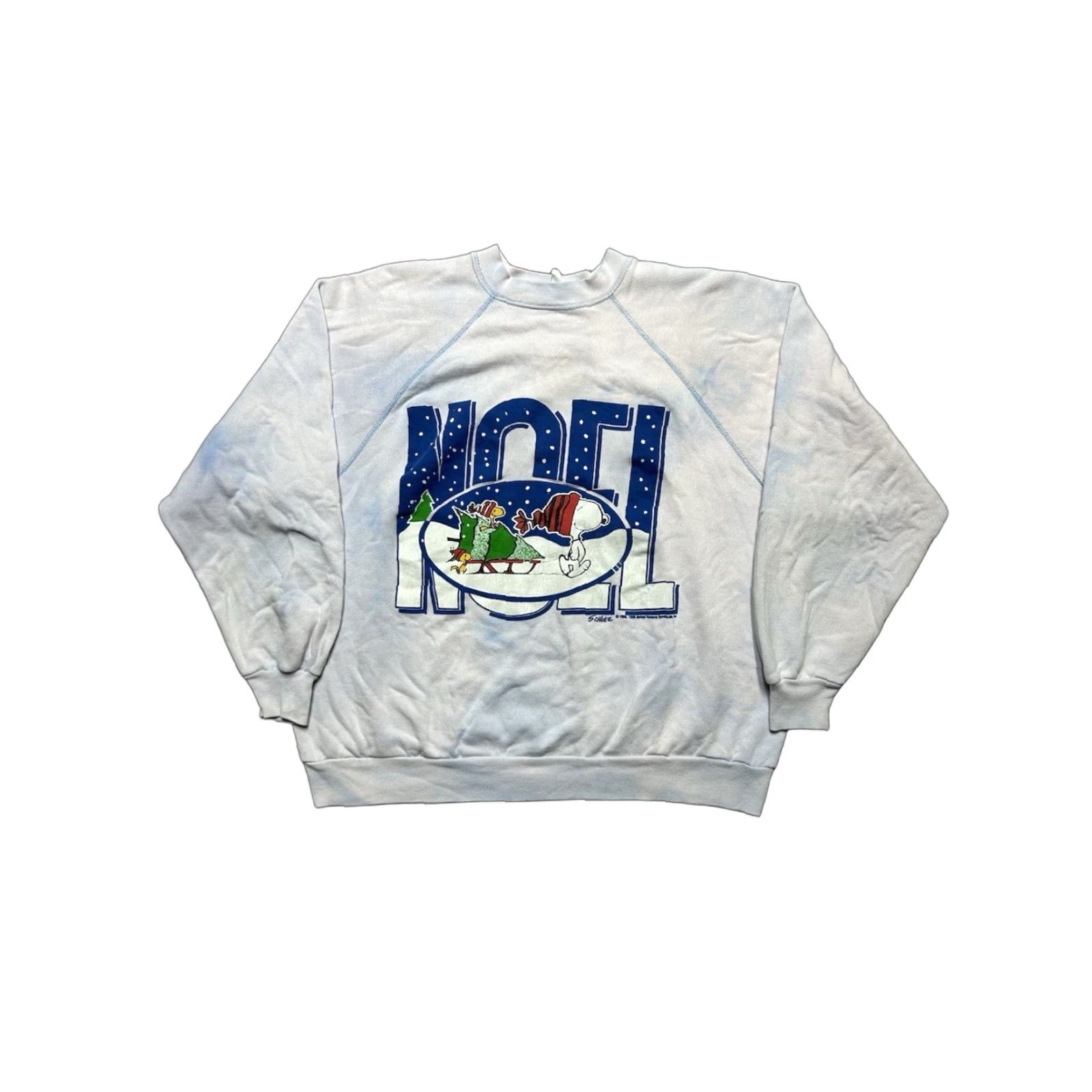 Peanuts VINTAGE 80s Snoopy Christmas Noel Peanuts Cartoon Crewneck Sweatshirt Adult XL Blue Pullover Men Mens Size US XL / EU 56 / 4 - 1 Thumbnail