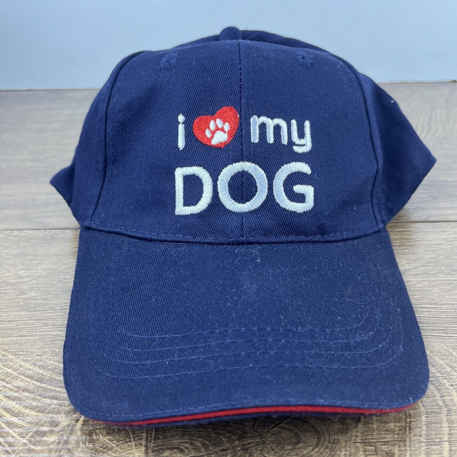 Other I Love my Dog Hat Dog Adjustable Hat Blue Hat Adjustable Blu Size ONE SIZE - 1 Thumbnail