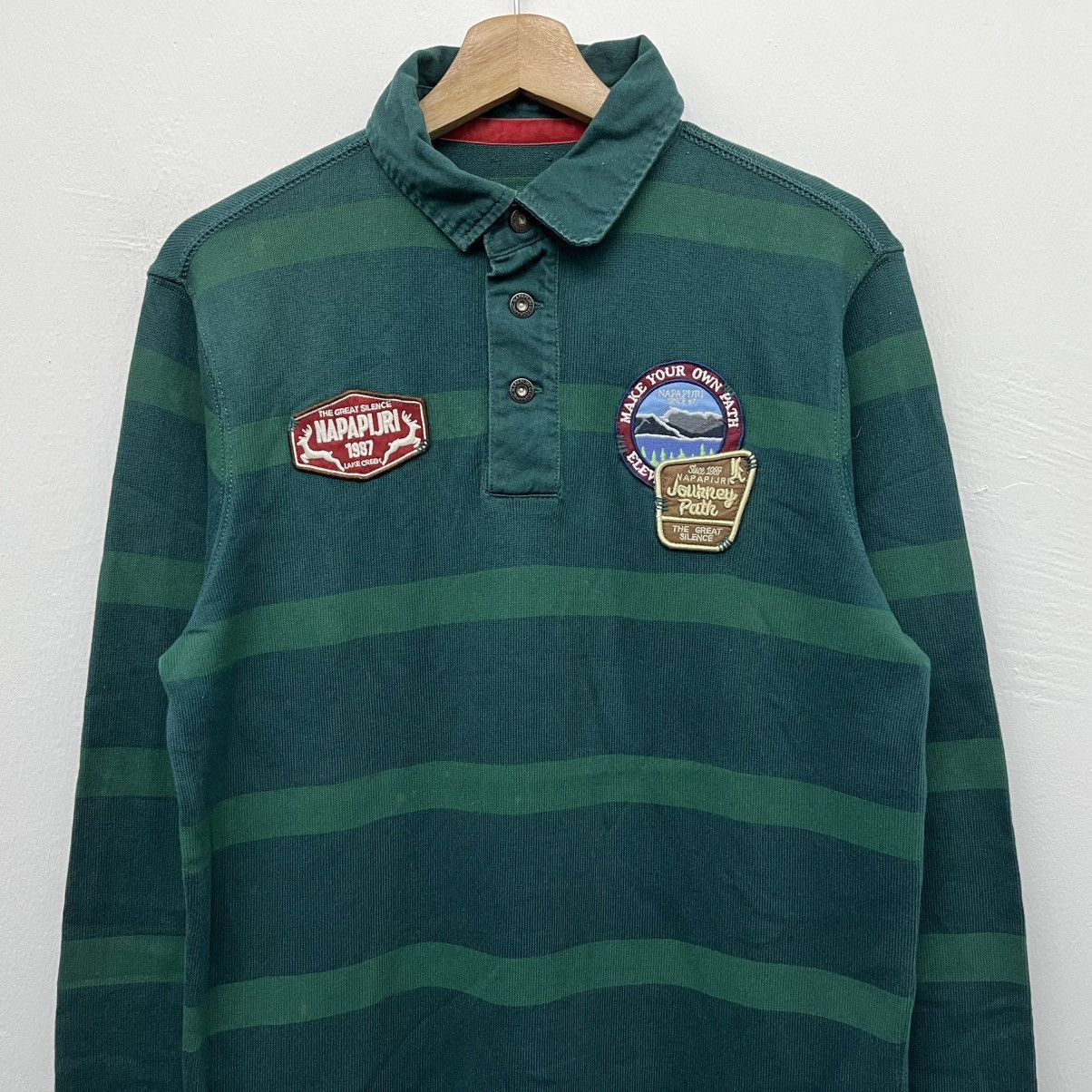 Napapijri Napapijri Stripe Long Sleeve Polo Shirt Size US M / EU 48-50 / 2 - 3 Thumbnail