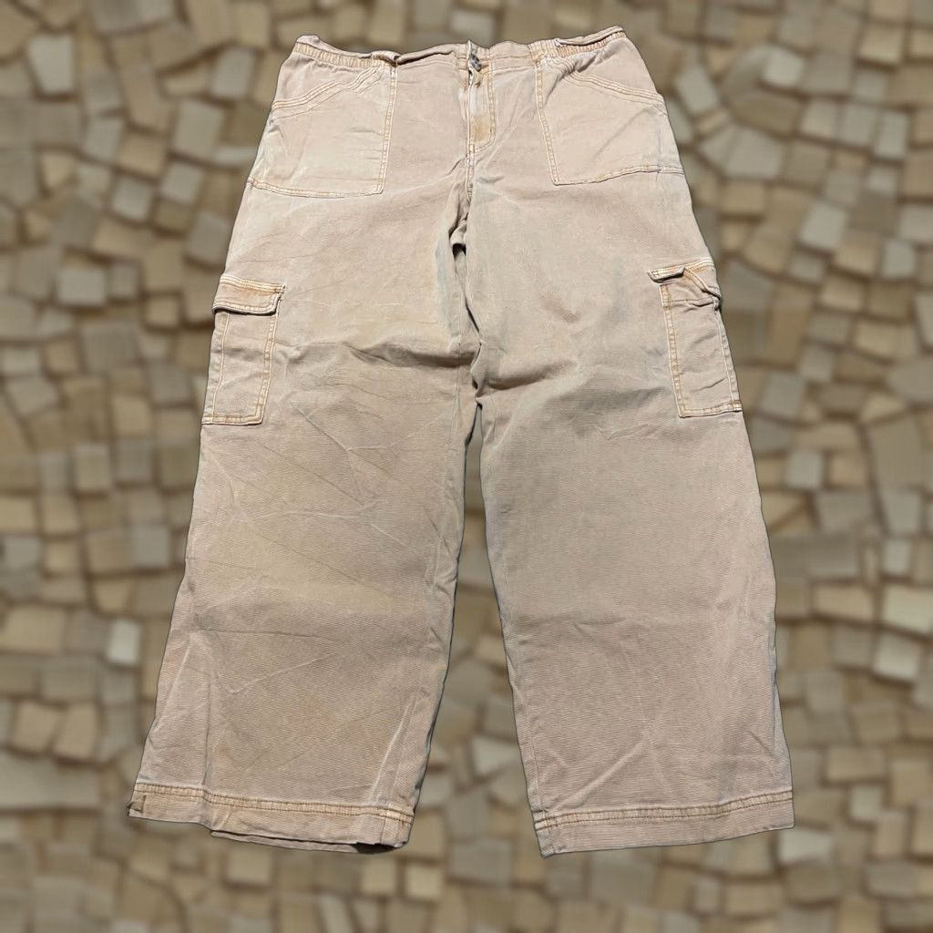 Vintage Maurices Pants, Women's XL, Brown, Straight Leg, Side Pockets, 40" Length, Regular, Cargo, 30" Inseam, Machine Washable, Pants, Women, Maurices Size 40" / US 18 - 1 Thumbnail