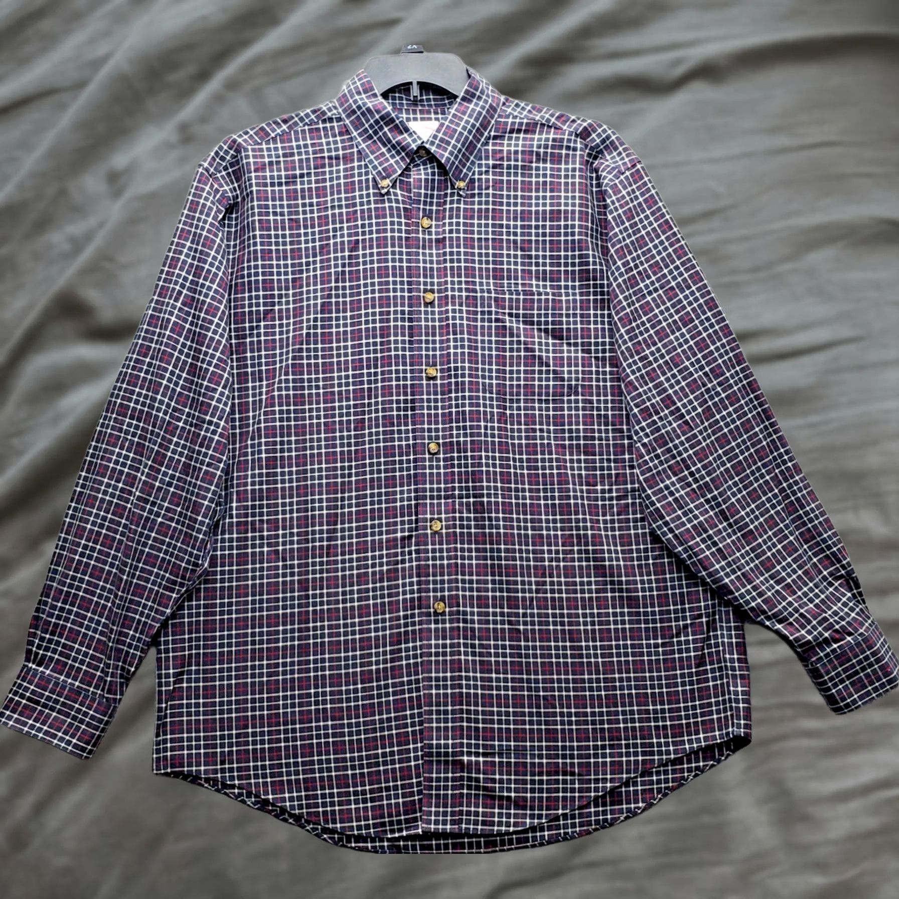 Brooks Brothers Brooks Brothers Dress Shirt Mens L Multi Plaid Long Sleeve Non-Iron Button Down Size 42R - 1 Thumbnail