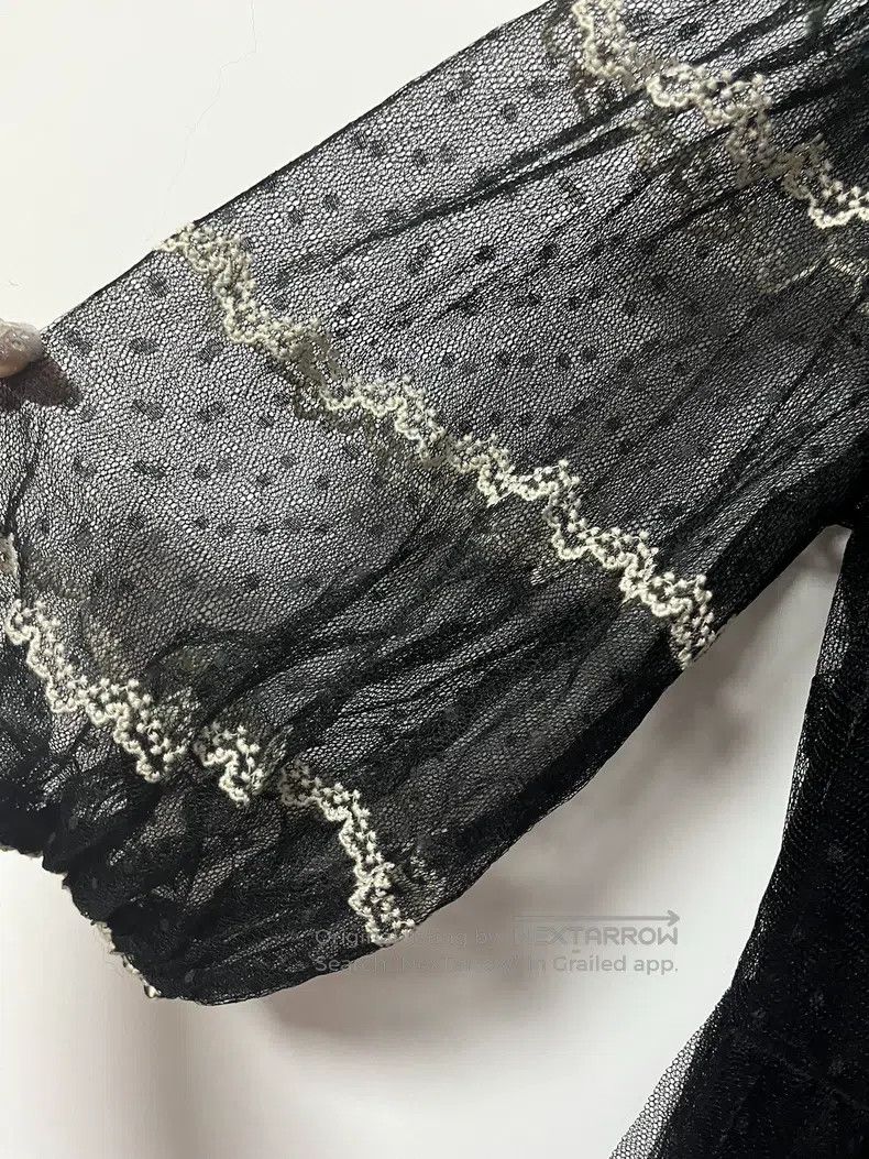 Valentino Valentino Black and white bow lace dress gauze skirt Size S / US 4 / IT 40 - 4 Thumbnail