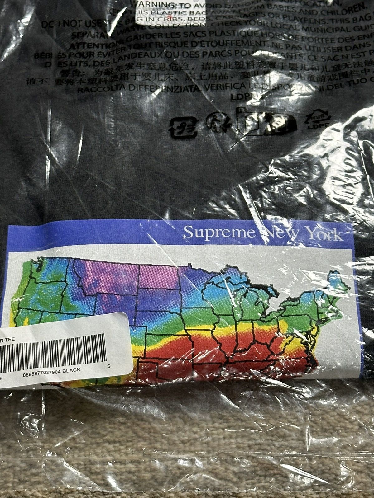Supreme Supreme Weather Tee - Black - S - FW23 Size US S / EU 44-46 / 1 - 5 Thumbnail