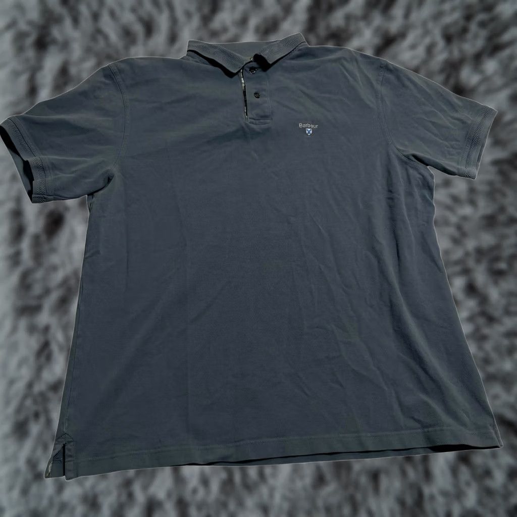 Barbour Barbour Shirt Mens 2XL Gray Men CREST Logo Cotton Polo Size US XXL / EU 58 / 5 - 1 Thumbnail