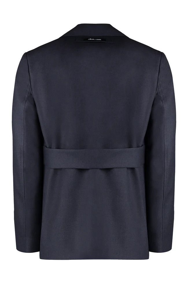 Fendi o1y0125 Wool Jacket in Navy Blue Size US M / EU 48-50 / 2 - 2 Thumbnail