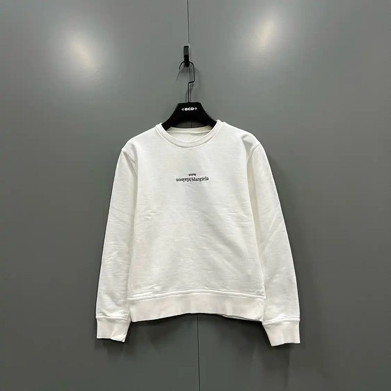 Maison Margiela Maison Margiela White Logo Cropped Sweatshirt 0089 Size ONE SIZE - 1 Thumbnail