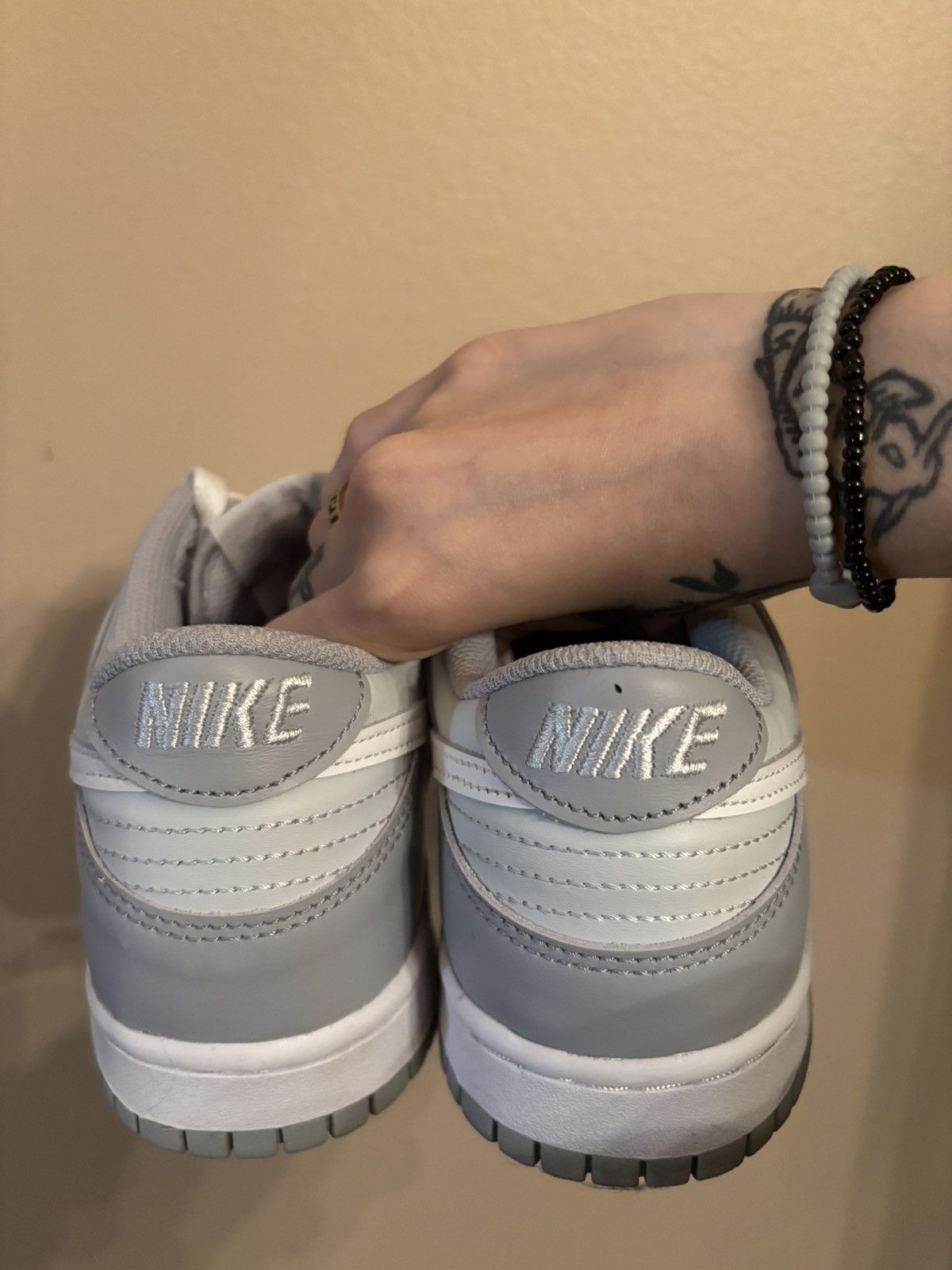 Nike Nike Dunk Low GS 'Pure Platinum Wolf Grey' Size US 6.5 / EU 39-40 - 4 Thumbnail