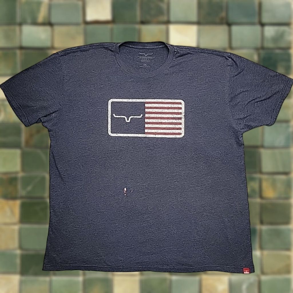 Vintage VINTAGE Kimes Ranch Shirt Mens 2XL Charcoal American Trucker Western Cowboy Work TEE Size US XXL / EU 58 / 5 - 1 Thumbnail