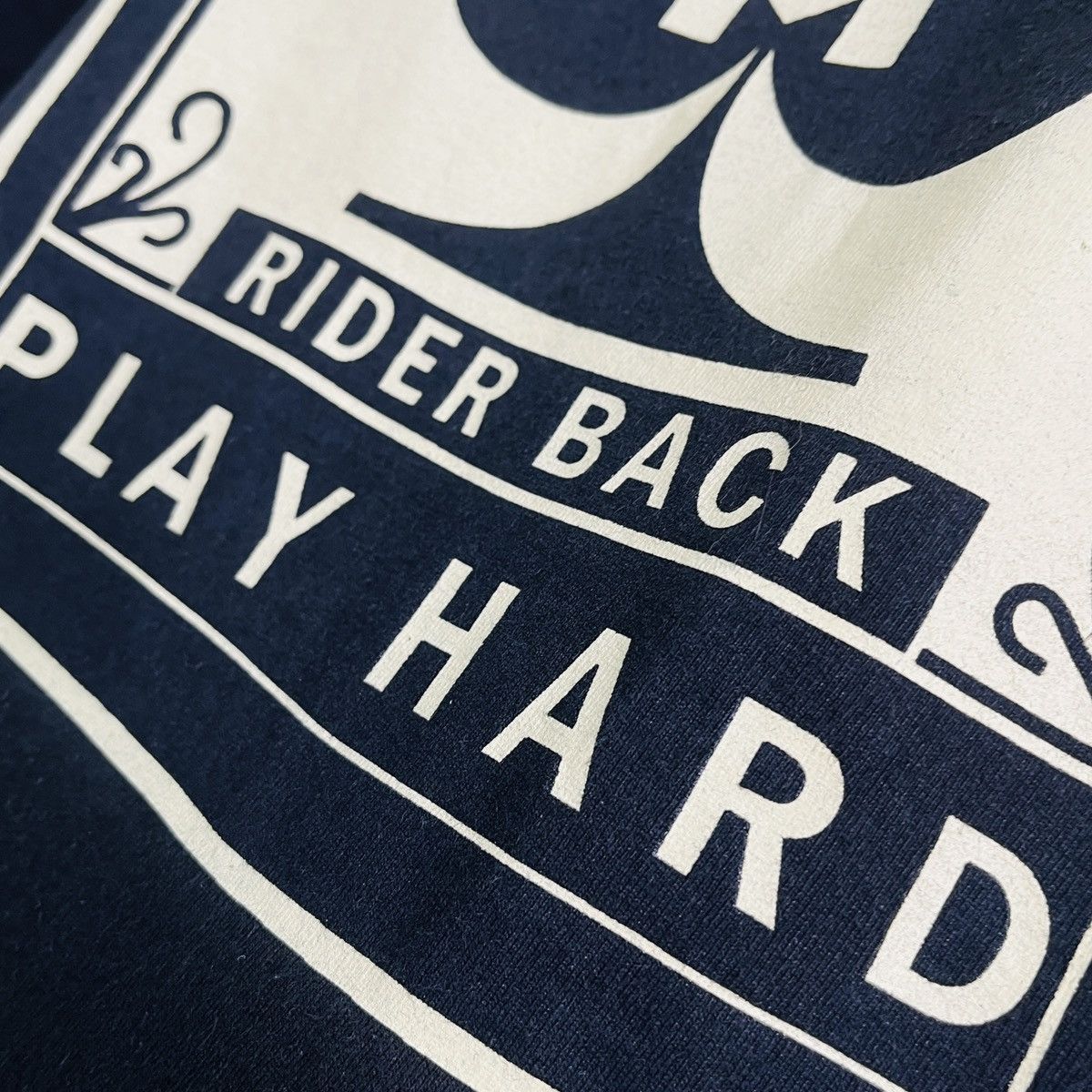 Vintage Faded Black MALTESE Rider Back Play Hard TShirt Size US L / EU 52-54 / 3 - 11 Thumbnail