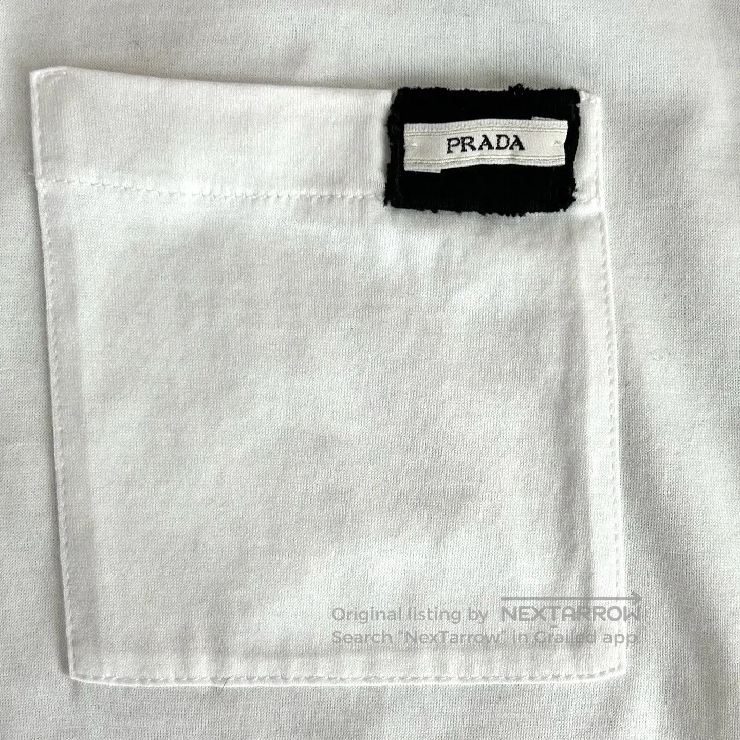 Prada Prada White lace-edged pocket short-sleeved T-shirt Size M / US 6-8 / IT 42-44 - 6 Thumbnail