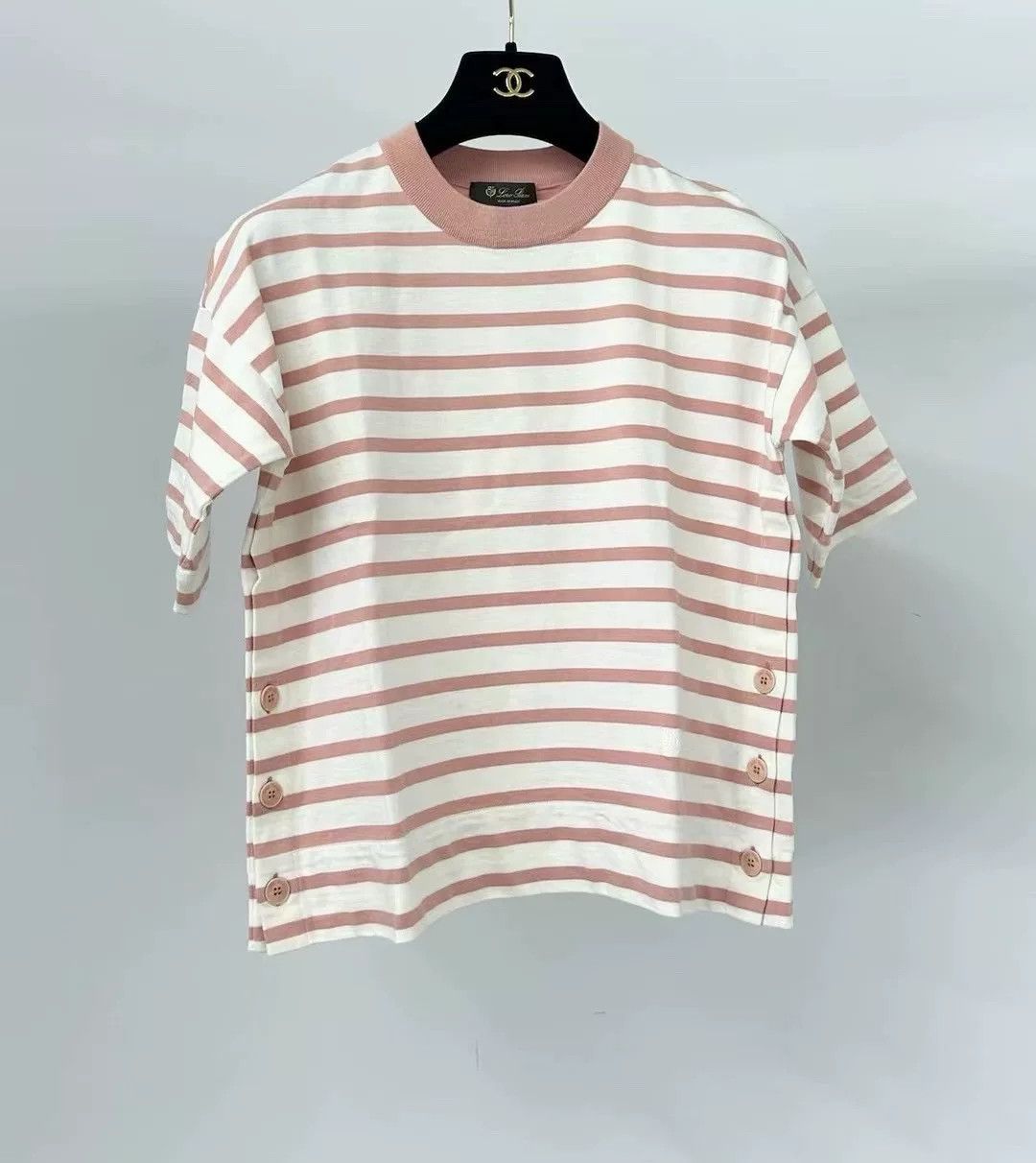 Loro Piana Loro Piana Striped Button Short-Sleeve Size S / US 4 / IT 40 - 1 Thumbnail