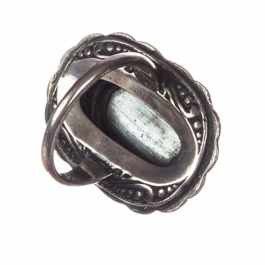 Designer Sterling Perseus Carved Hematite Intaglio Marcasite Ring Size ONE SIZE - 4 Thumbnail