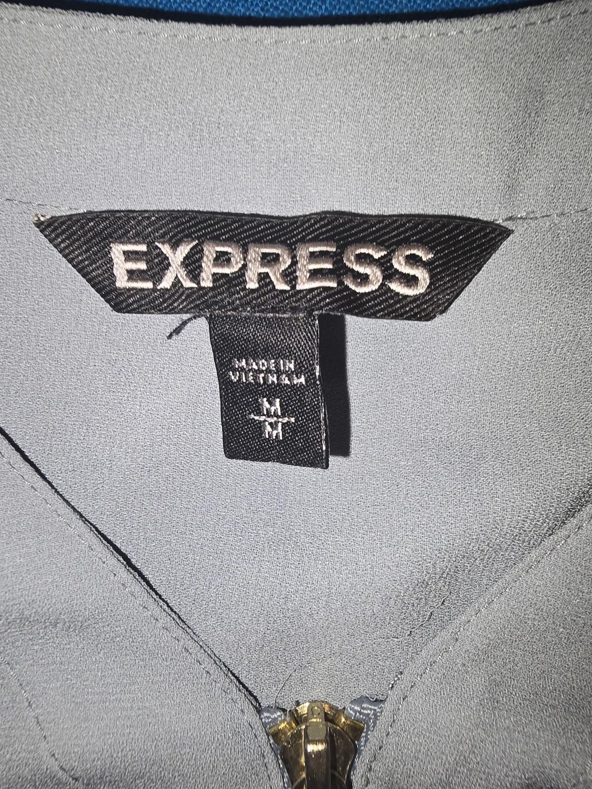 Express Express Women's Blouse - Elegant Versatile Top in Gray Size M / US 6-8 / IT 42-44 - 2 Thumbnail