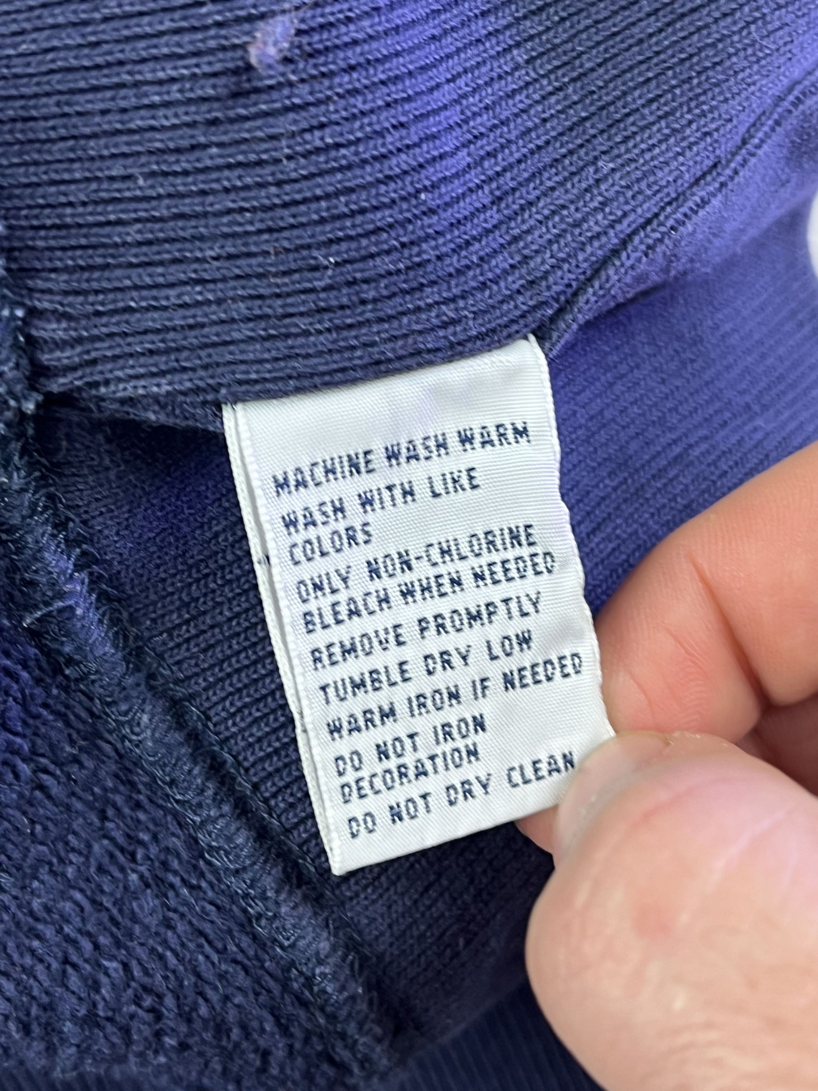 Ralph Lauren × Vintage VINTAGE 90s Ralph Lauren Navy Blue Hoodie Size US L / EU 52-54 / 3 - 5 Thumbnail
