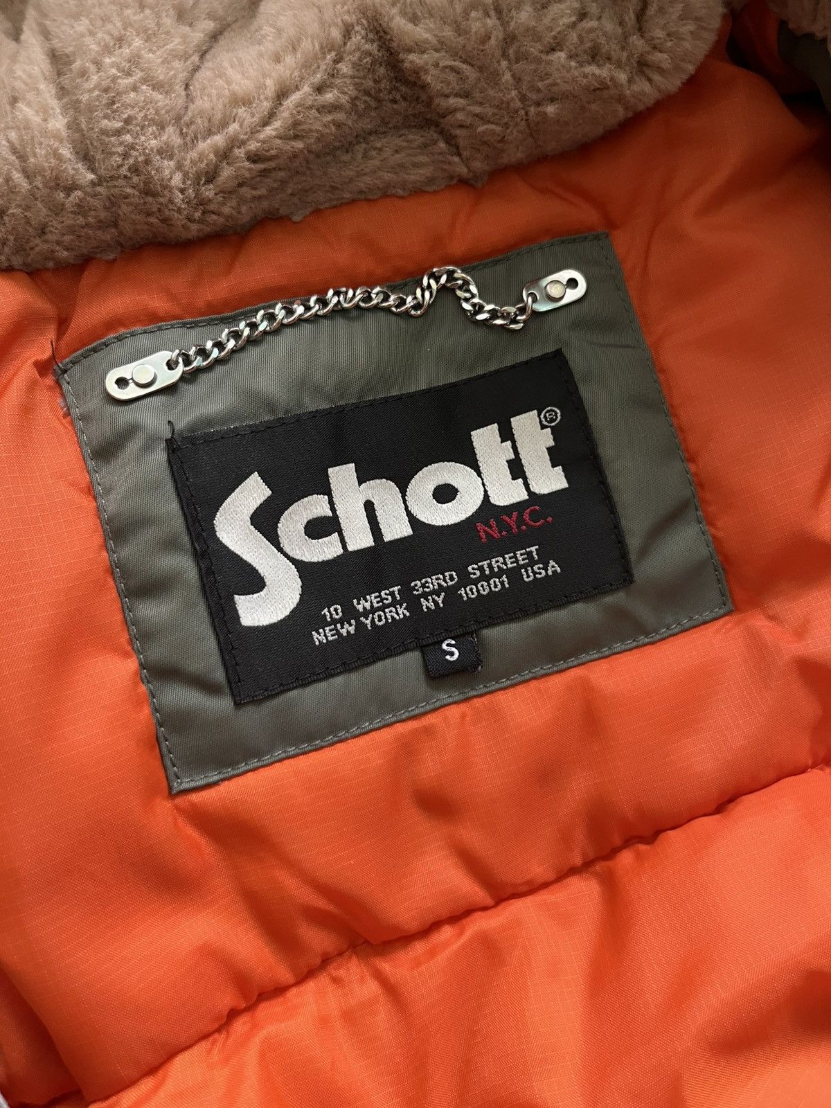 Schott Schott Vintage Jacket Parka Avant Garde Streetwear Olive Size S / US 4 / IT 40 - 13 Thumbnail