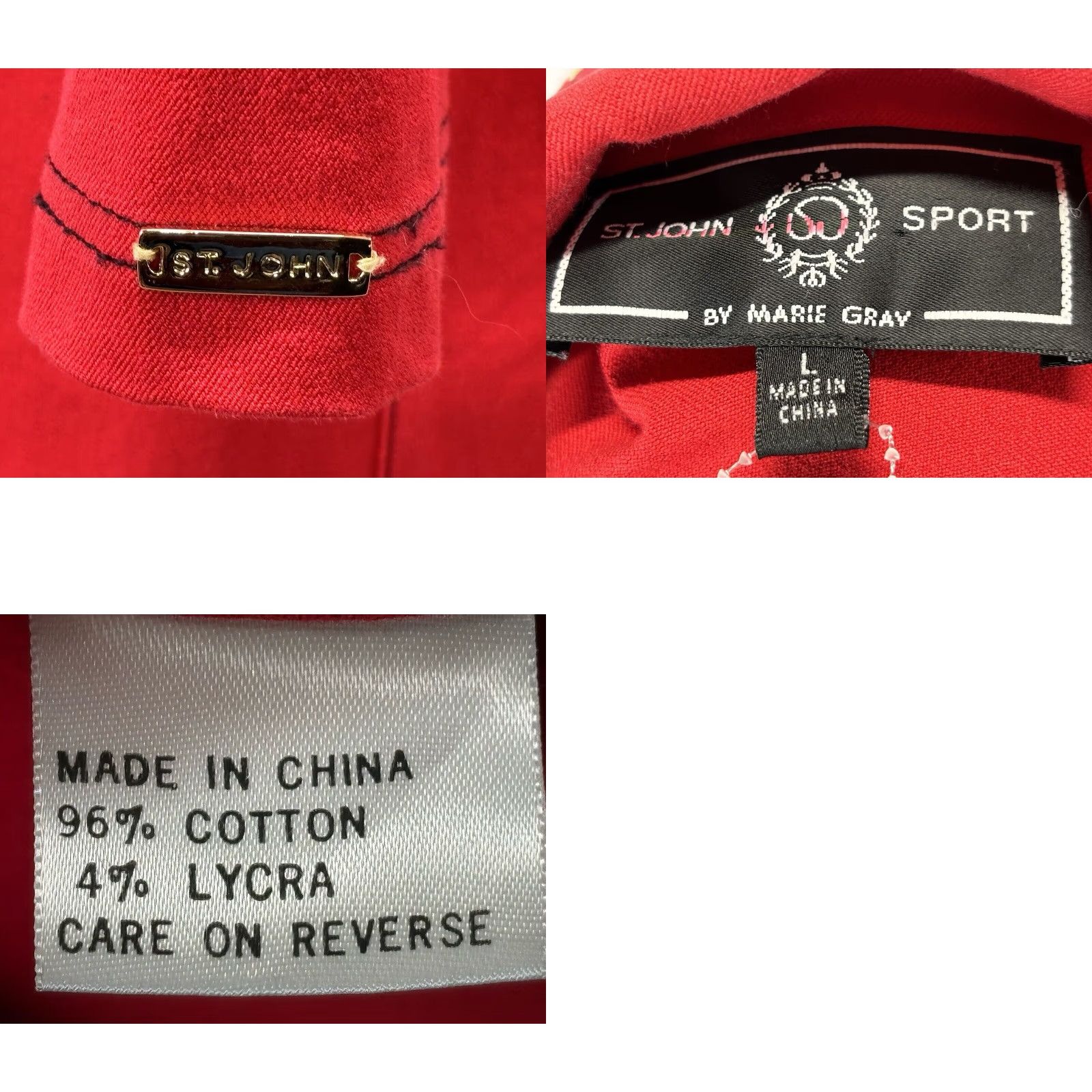 Vintage VINTAGE St. John Sport Red Mid Length Coat Jacket Large Women's Business Casual Size L / US 10 / IT 46 - 8 Thumbnail