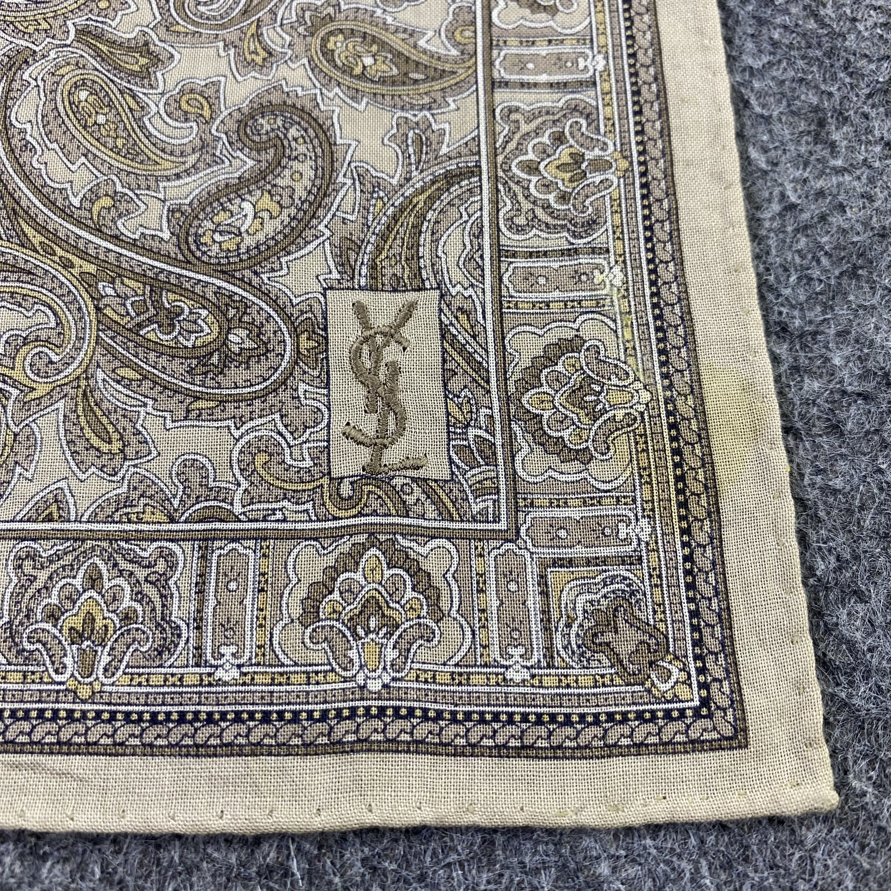 Yves Saint Laurent YSL Handkerchief Neckerchief Bandana-B1734 Size ONE SIZE - 7 Thumbnail