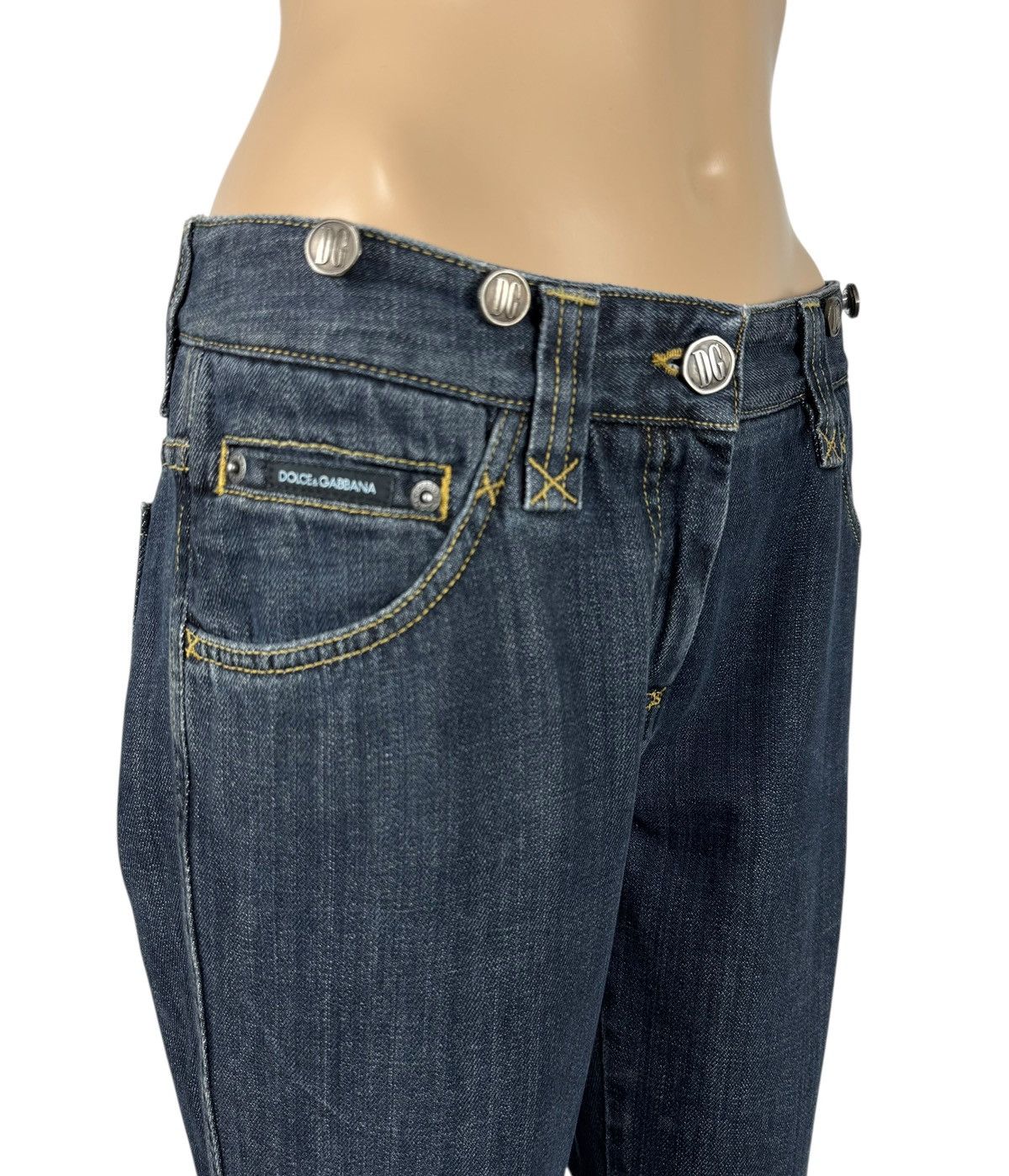 Dolce & Gabbana Dolce & Gabbana Vintage Jeans Bootcut Metal Logo Womens Size 40" / US 18 - 6 Thumbnail
