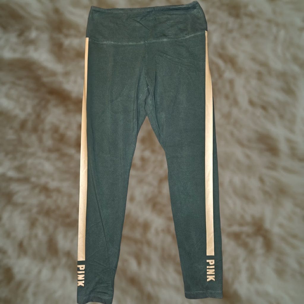 Victoria's Secret Nike Womens Pink Victoria'S Secret Leggings XL Ankle Stretch Logo Activity Yoga Gym Wear Size 40" / US 18 - 1 Thumbnail