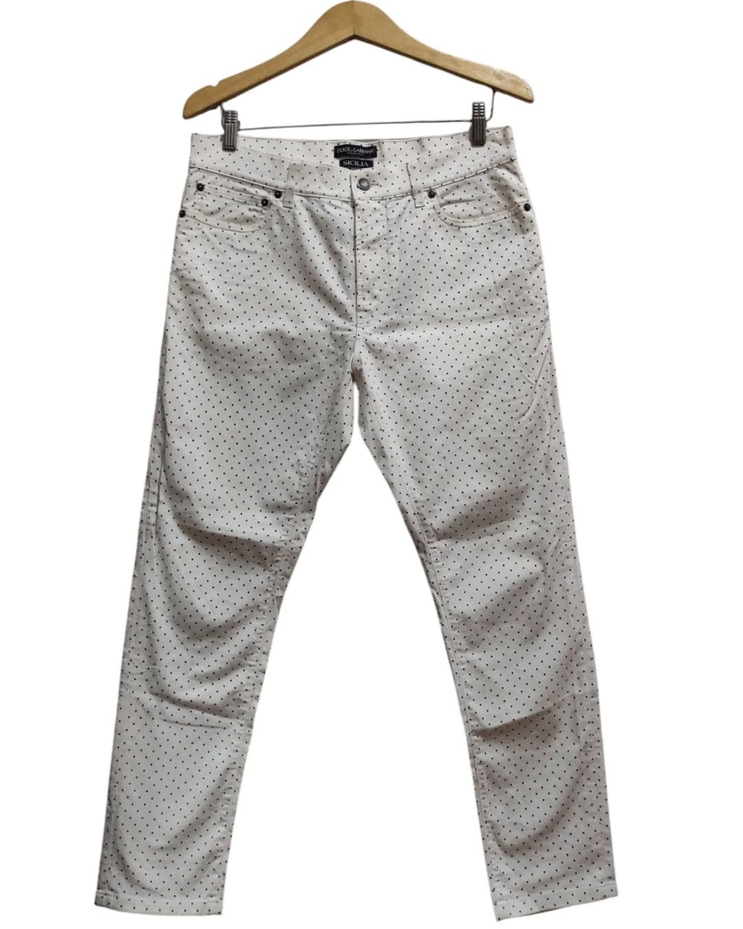 Dolce & Gabbana Dolce & Gabbana Sicilia Polka Dot Cotton Pants Size US 33 - 1 Thumbnail