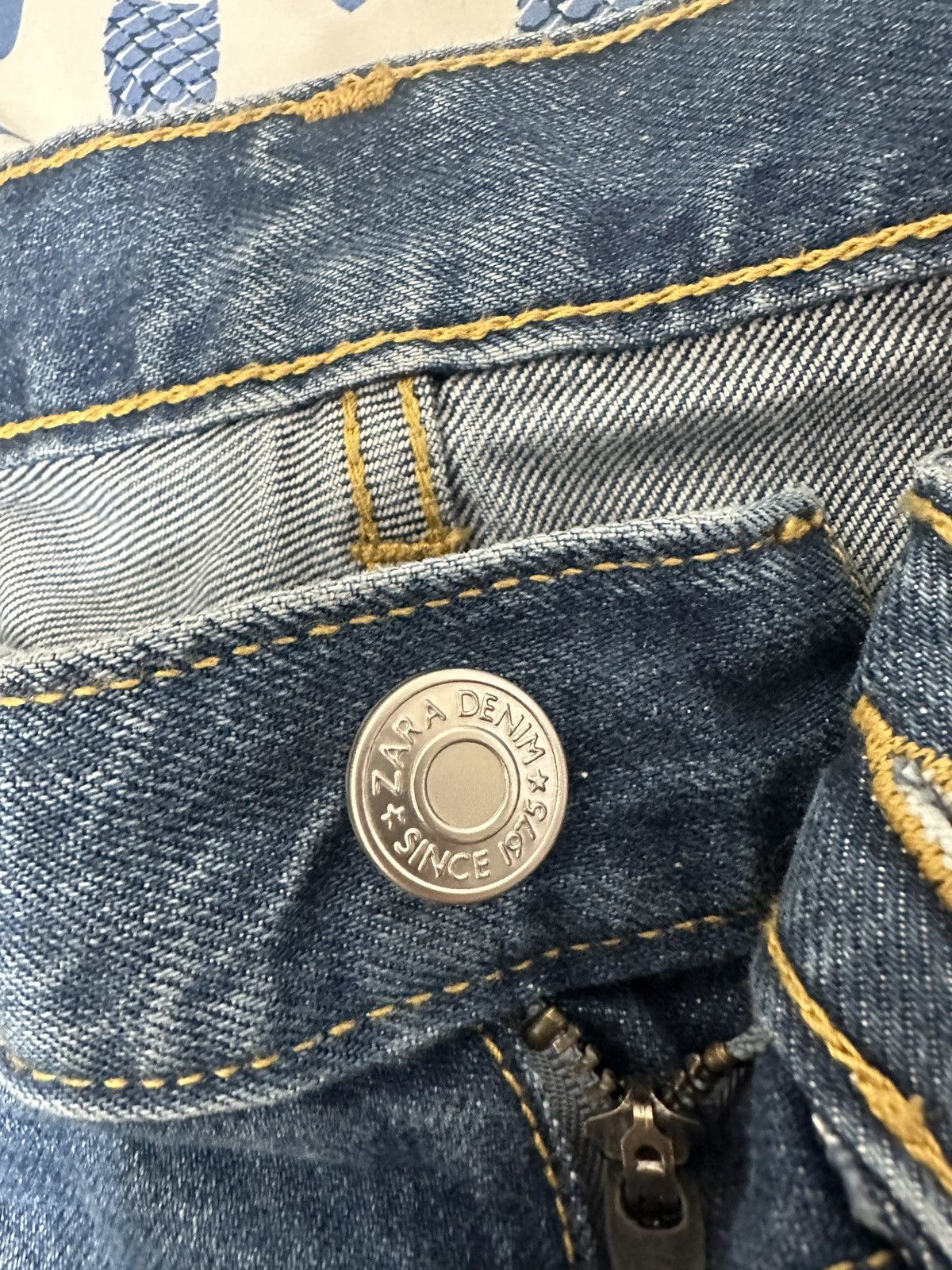 Zara Zara Blue Baggy Pants Size US 31 - 4 Thumbnail