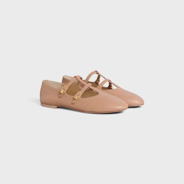 Celine o1w1db10125 356853985C Les-Ballerina Flats in Beige Size US 12 / IT 42 - 2 Thumbnail