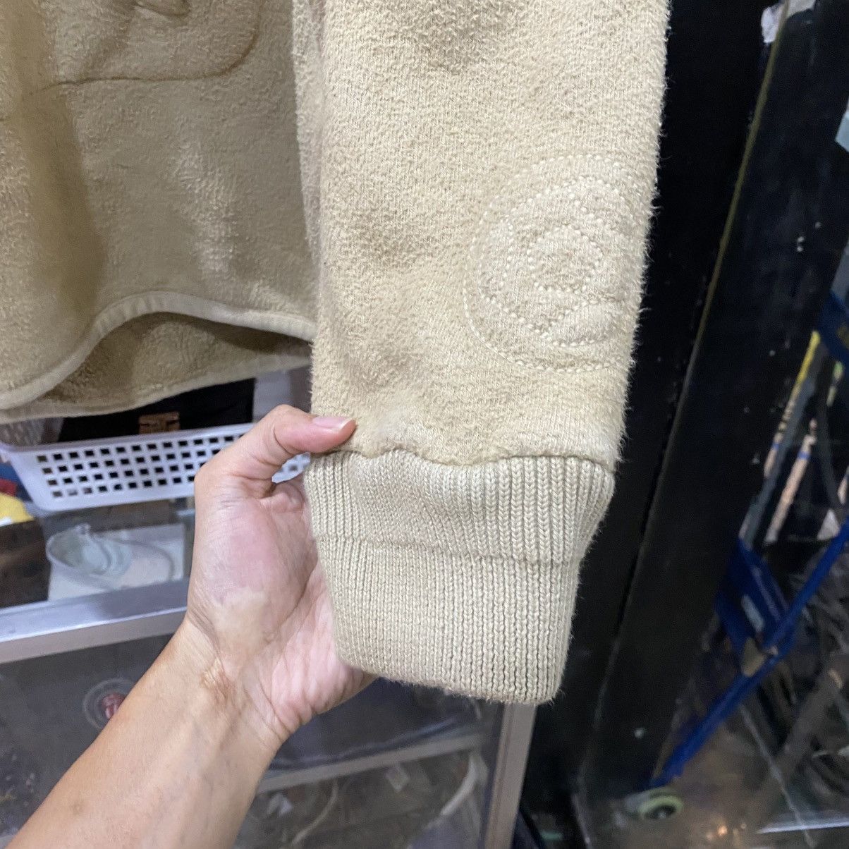 Beauty Beast SABOTAGE Tan Sherpa Pullover Hoodie - Size S Oversize Size US M / EU 48-50 / 2 - 9 Thumbnail
