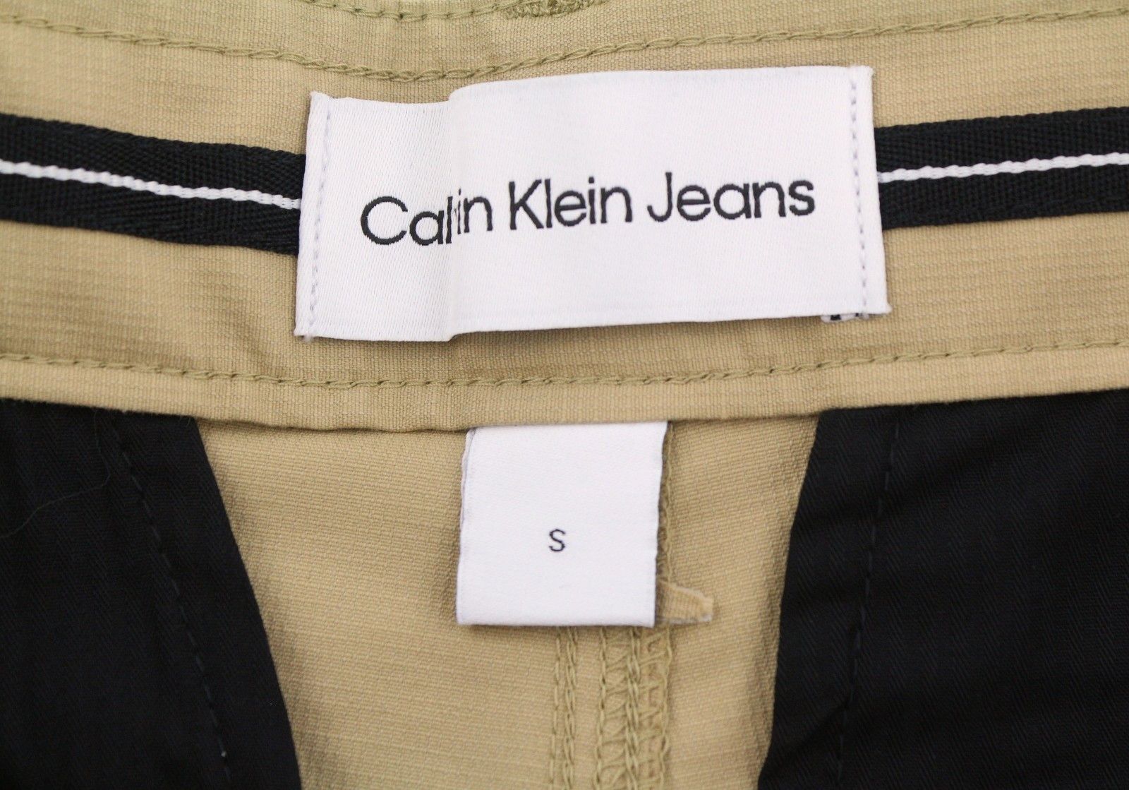 Calvin Klein S Beige Slim Fit Zip Fly Logo Chino 87458 Size US 31 - 9 Thumbnail