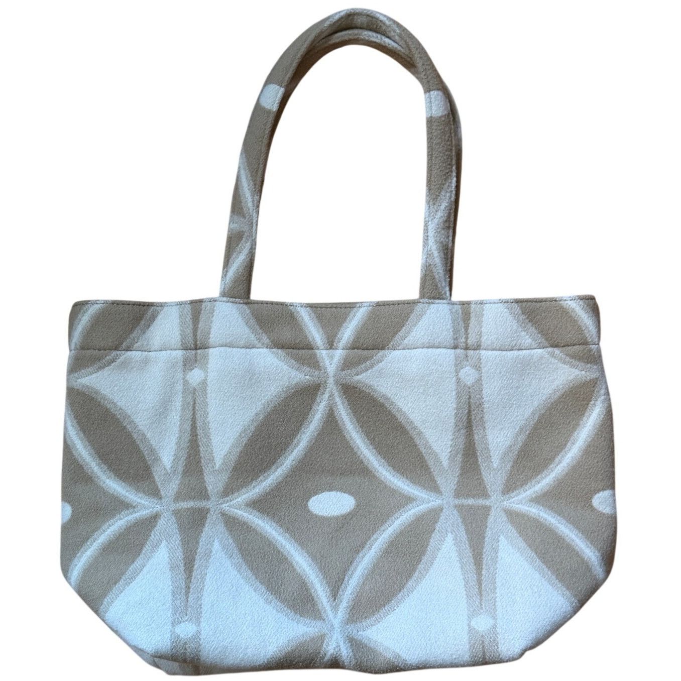 Etro Etro NWT Logo-Embroidered Beige Wool Tote Bag Size ONE SIZE - 4 Thumbnail