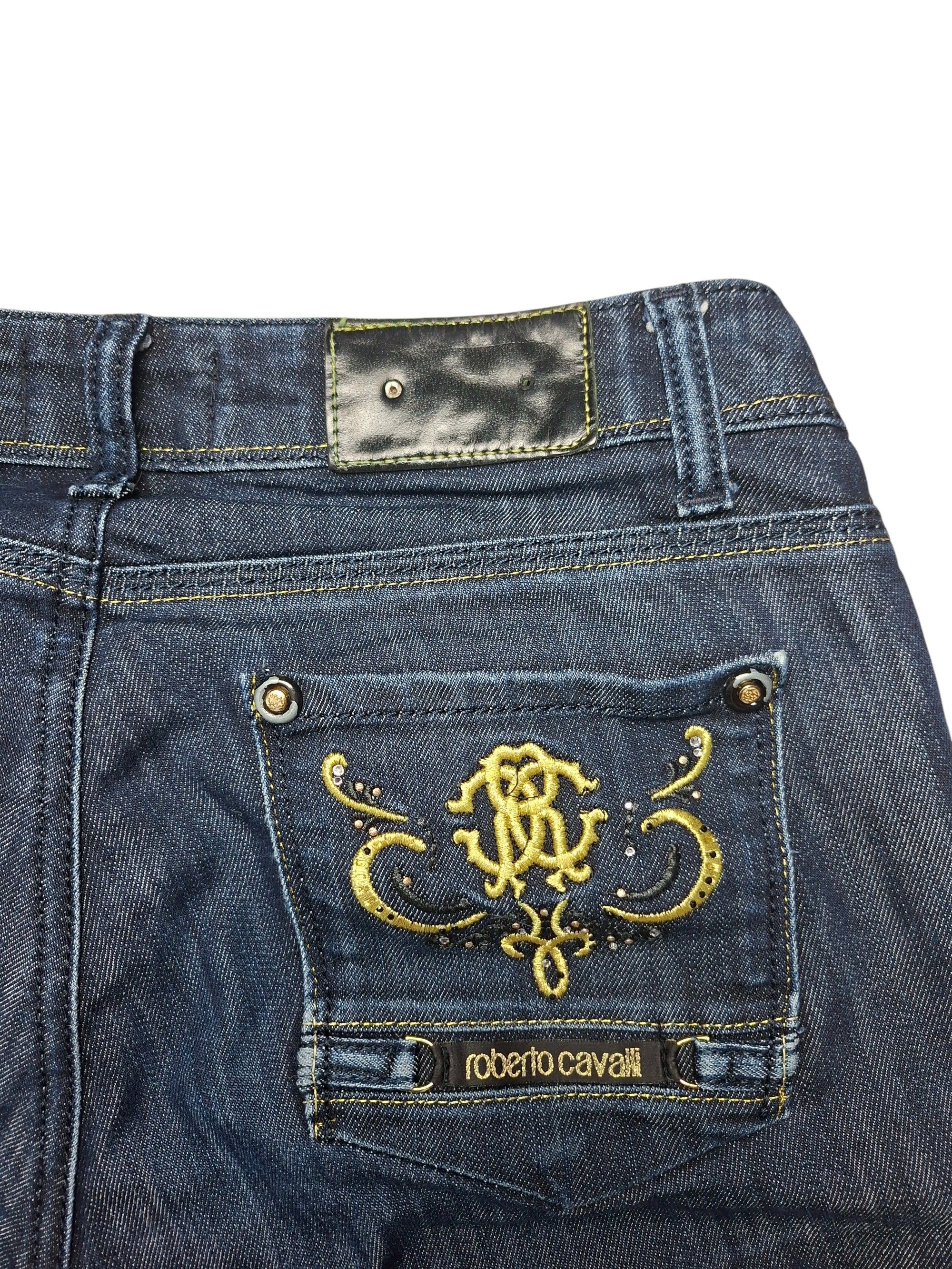 Roberto Cavalli Roberto Cavalli Archive Logo Jeans Y2K Mid Rise Staight Size 29" - 3 Thumbnail