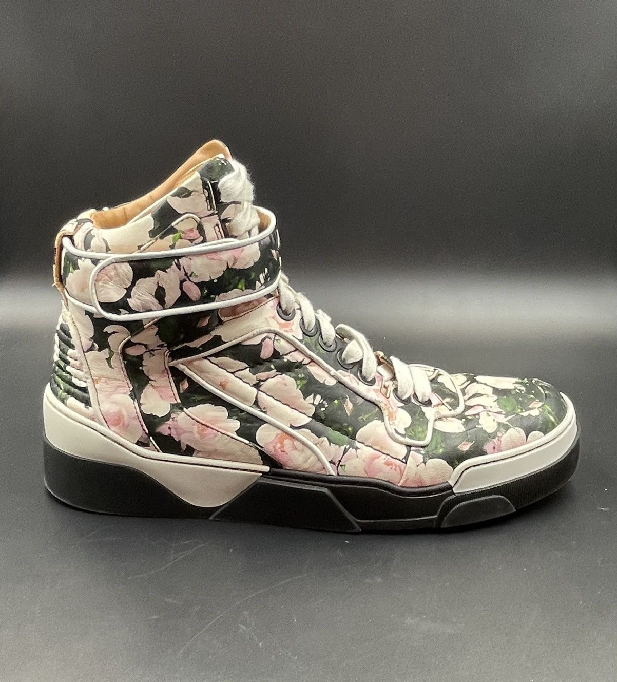 Givenchy Givenchy Tyson Floral High Top Sneaker Size US 12 / EU 45 - 10 Thumbnail