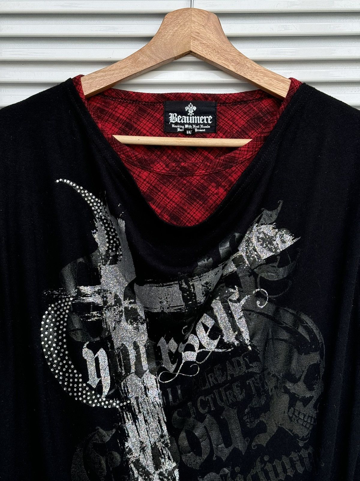 Japanese Brand Vintage Beaumere Keffiyeh Skulls Punk Riot Longsleeves Size US M / EU 48-50 / 2 - 3 Thumbnail