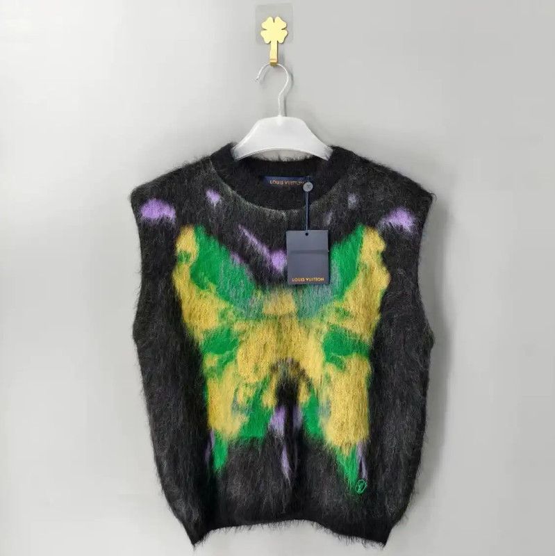 Louis Vuitton Louis Vuitton Black Mohair Butterfly Design Sweater 0089 Size US S / EU 44-46 / 1 - 1 Thumbnail