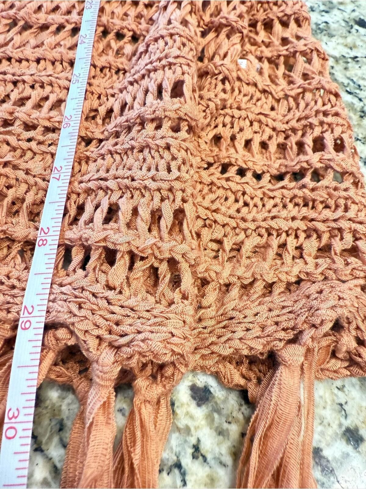 Other Umgee crochet long line fringe cardigan pinkish orange M/L Size M / US 6-8 / IT 42-44 - 10 Thumbnail