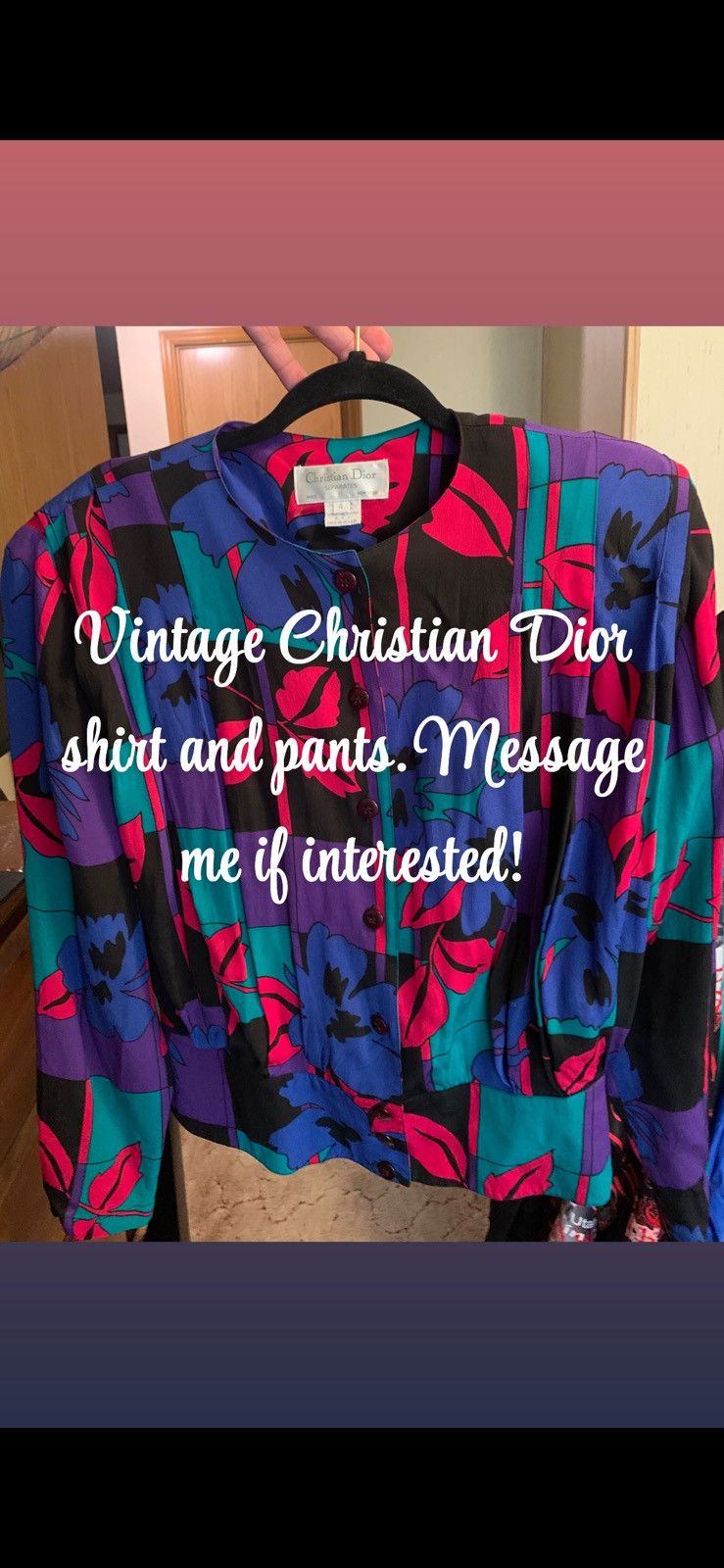 Christian Dior Monsieur 80’s Christian Dior Petites Vintage Top & Pants Size XS / US 0-2 / IT 36-38 - 1 Thumbnail
