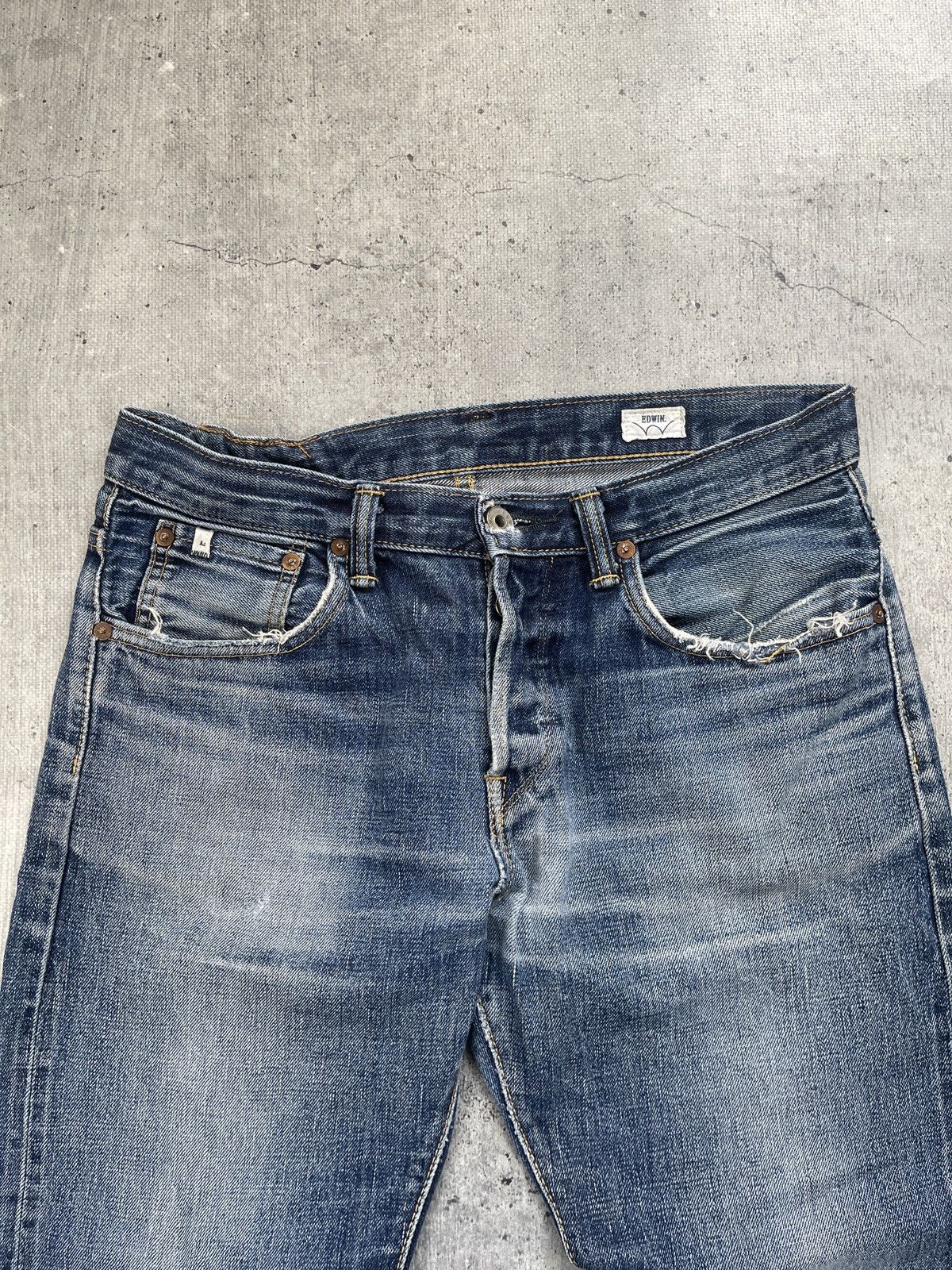 Edwin × Japanese Brand × Vintage Japan Edwin jeans vintage denim pants selvage y2k🇯🇵 Size US 29 - 2 Thumbnail