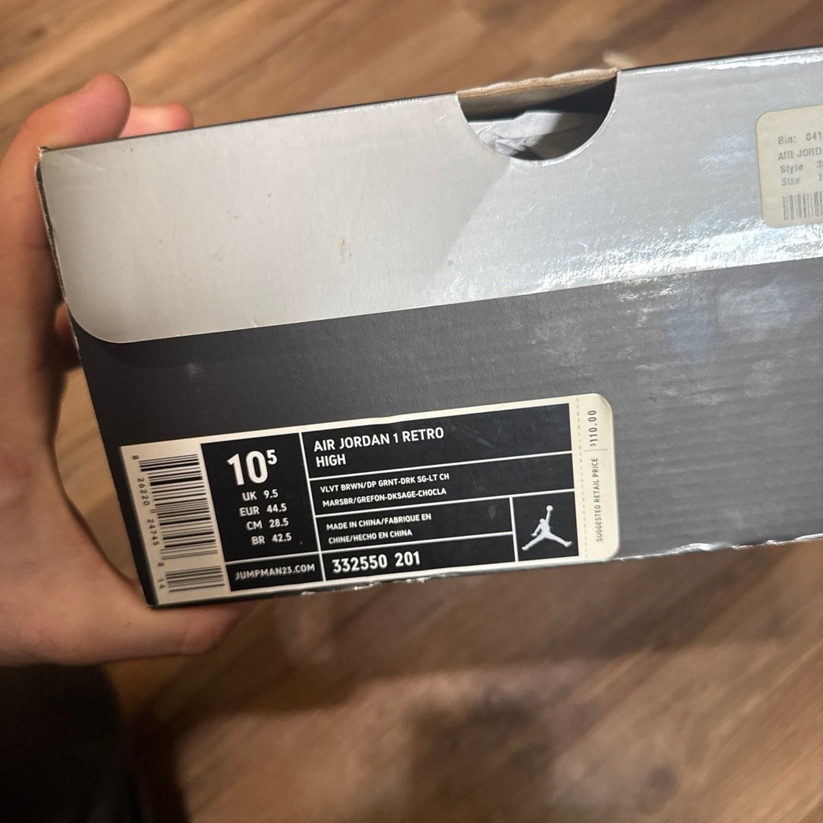 Jordan Brand 2010 Jordan 1 Retro High Velvet Brown Size US 10.5 / EU 43-44 - 10 Thumbnail