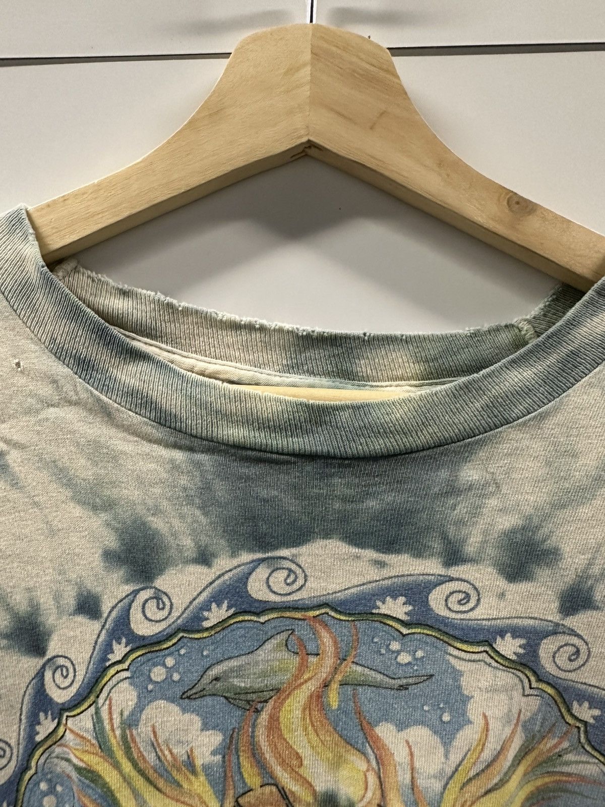 Vintage Buzz Parker Art Sun and Ocean Tie dye Tee shirt Size US XL / EU 56 / 4 - 6 Thumbnail