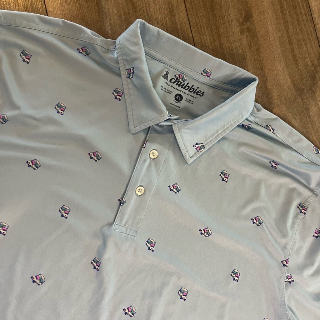 Chubbies Chubbies Blue Athletic Workout Casual Polo Men XL Bin H-47 Size US XL / EU 56 / 4 - 2 Thumbnail